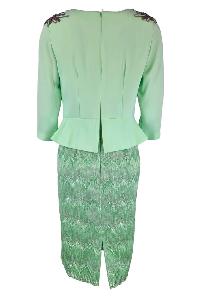Carla Ruiz 95652 Mint Green Peplum Occasion Dress - Fab Frocks Boutique
