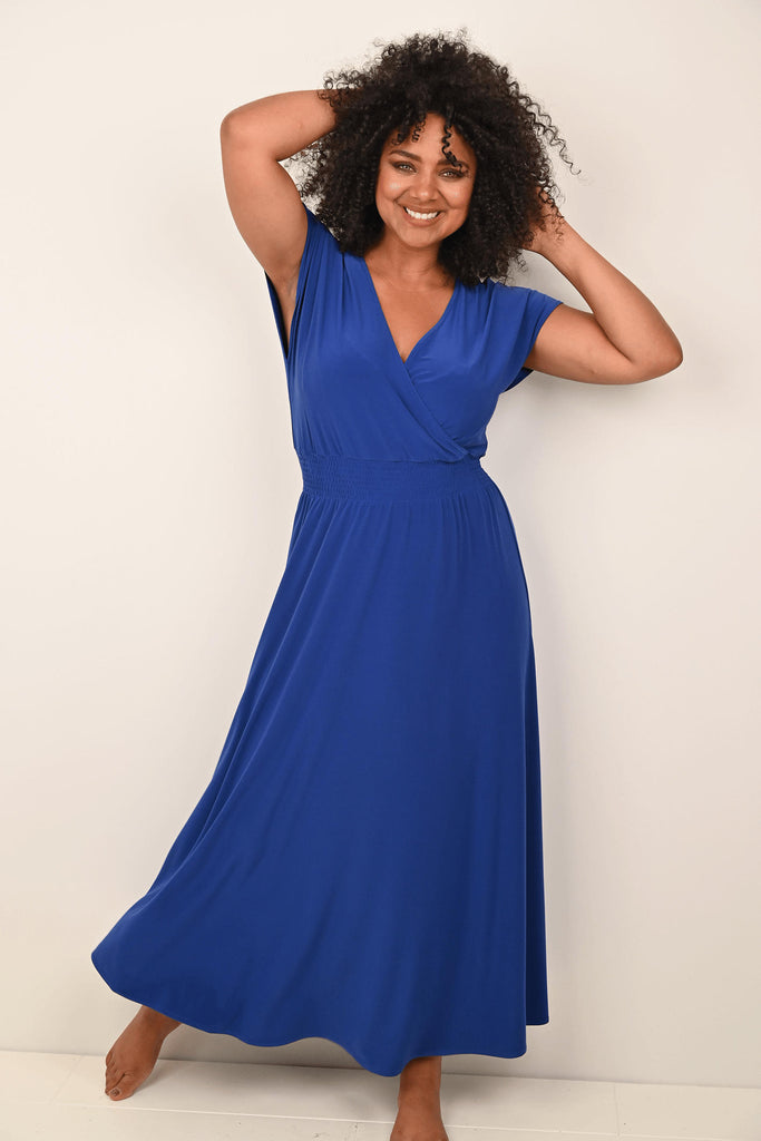 Georgede K12949U Pise Royal Blue Jersey Maxi Dress - Fab Frocks Boutique