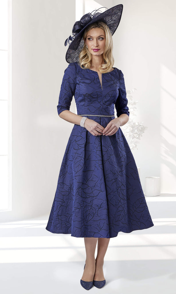 Veromia Occasions VO8128 Navy A-Line Occasion Dress - Fab Frocks