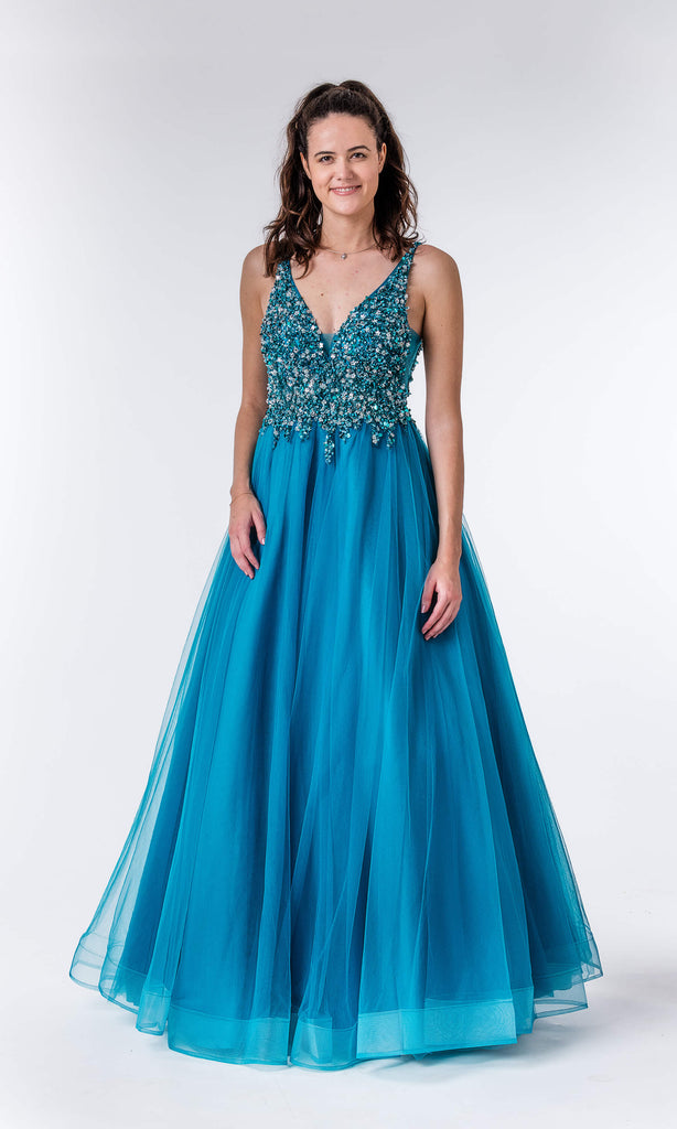 Ashley Teal Crystal Breeze - Fab Frocks