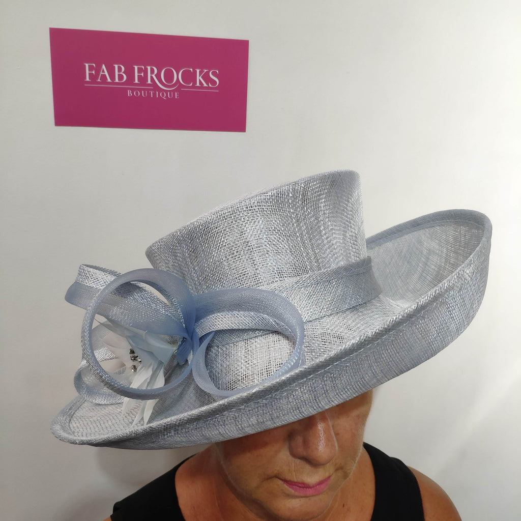 BL5159 Sky Blue Fischer Accessories Hat (11) - Fab Frocks