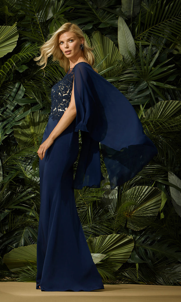 96458 Marino Navy Carla Ruiz Evening Occasion Dress - Fab Frocks