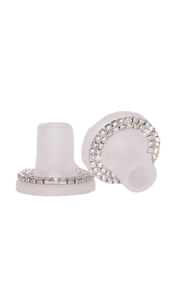 Heel Stoppers Diamante Clear - Heel Protection For Grass & Gravel - Fab Frocks