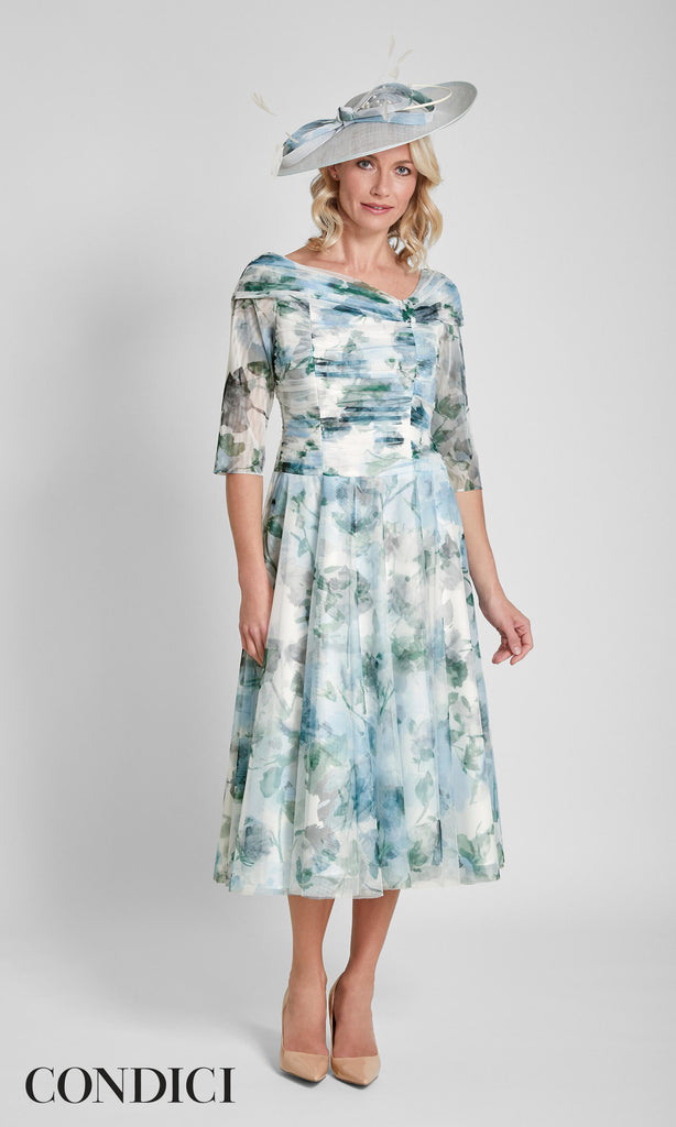 71014 Condici Blue Dolce Vita Cosmic Sky Dress - Fab Frocks
