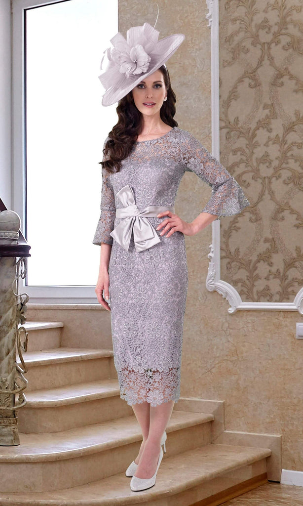 DC434 Silver Dress Code Veromia Lace Occasion Dress - Fab Frocks