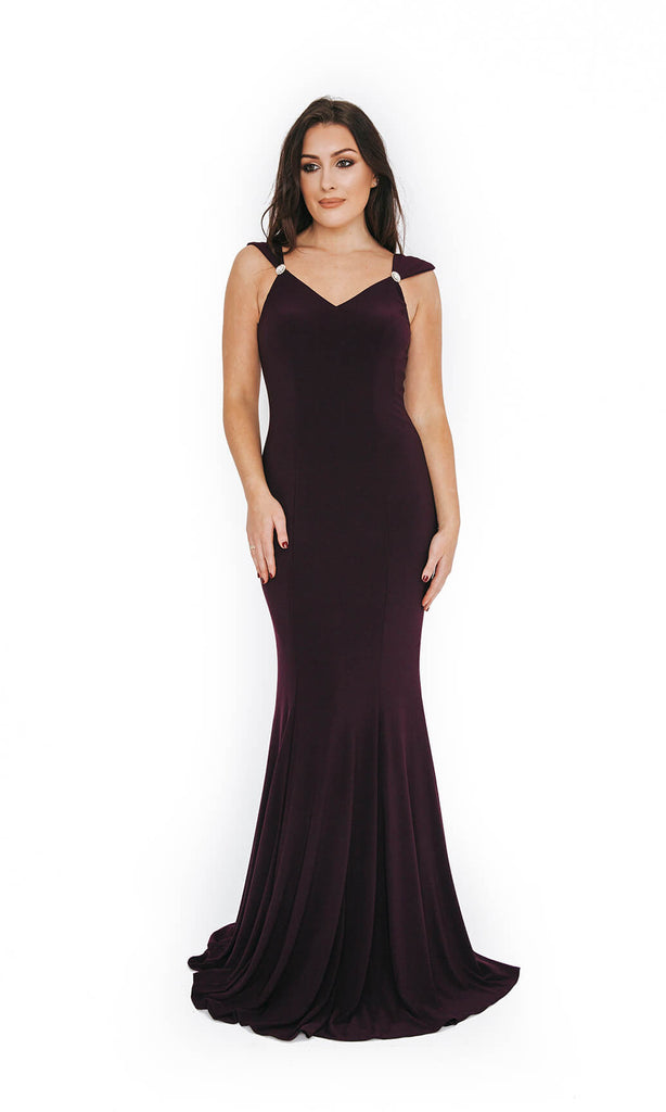 1013648 Nightshade Dynasty V Neck Evening Prom Dress - Fab Frocks