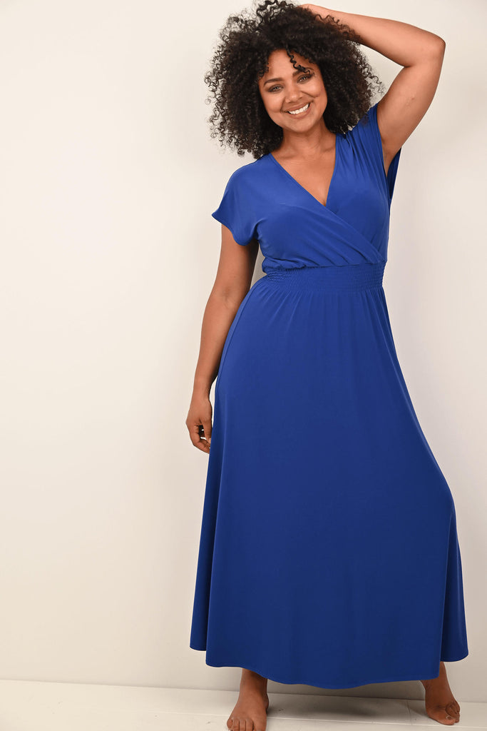 Georgede K12949U Pise Royal Blue Jersey Maxi Dress - Fab Frocks Boutique