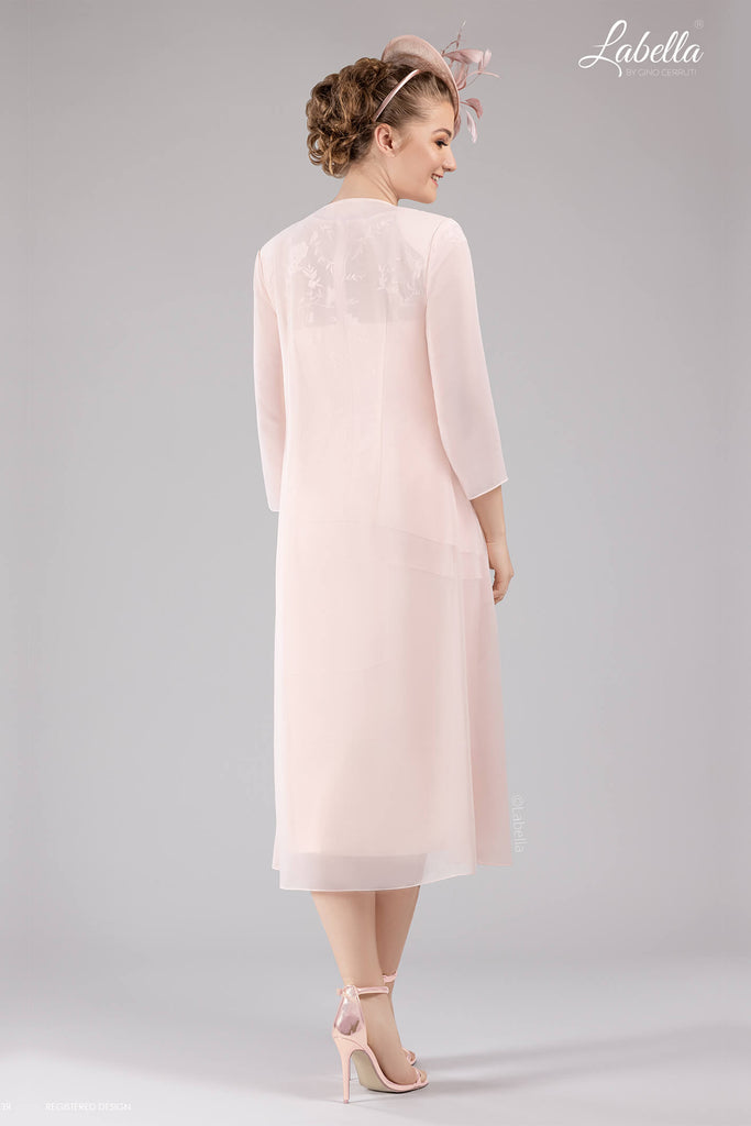 Gino Cerruti Labella 3118J Blush Dress & Chiffon Coat - Fab Frocks Boutique