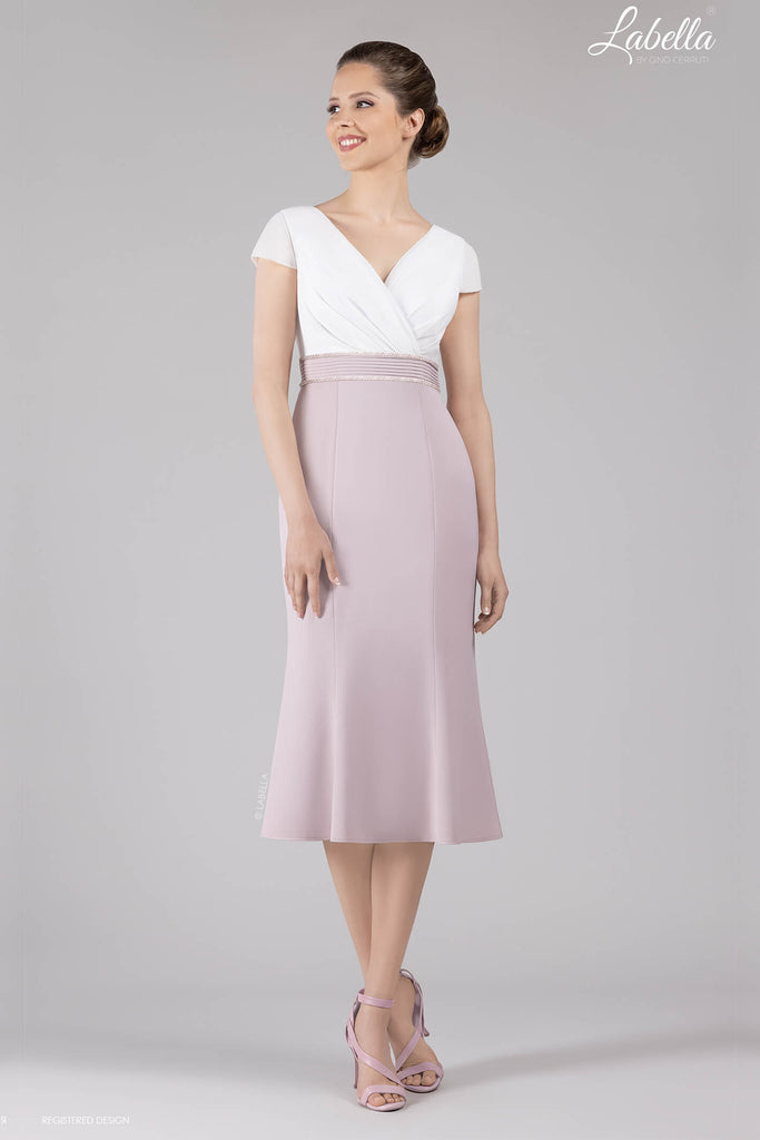 Gino Cerruti Labella 3131H Light Old Rose Dress & Bolero - Fab Frocks Boutique