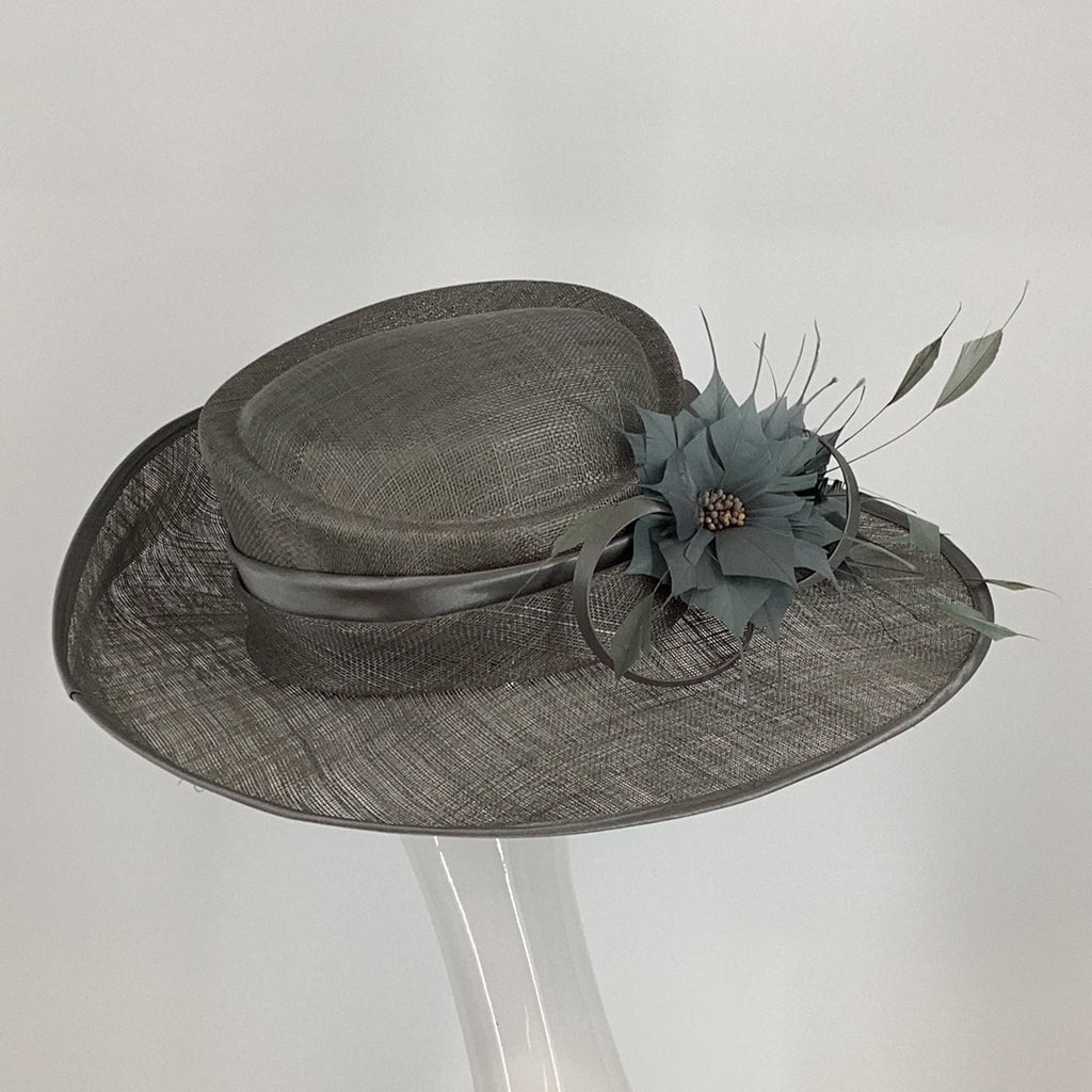 Max & Ellie ML16-EH1 Pewter Hat (15) - Fab Frocks