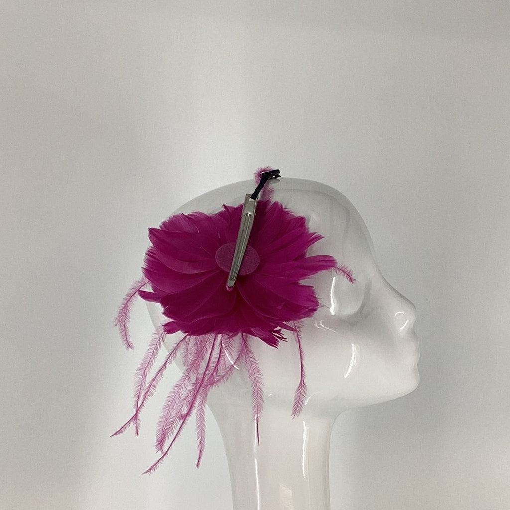 Failsworth 8046 Fuchsia Pink Feather Fascinator (21) - Fab Frocks