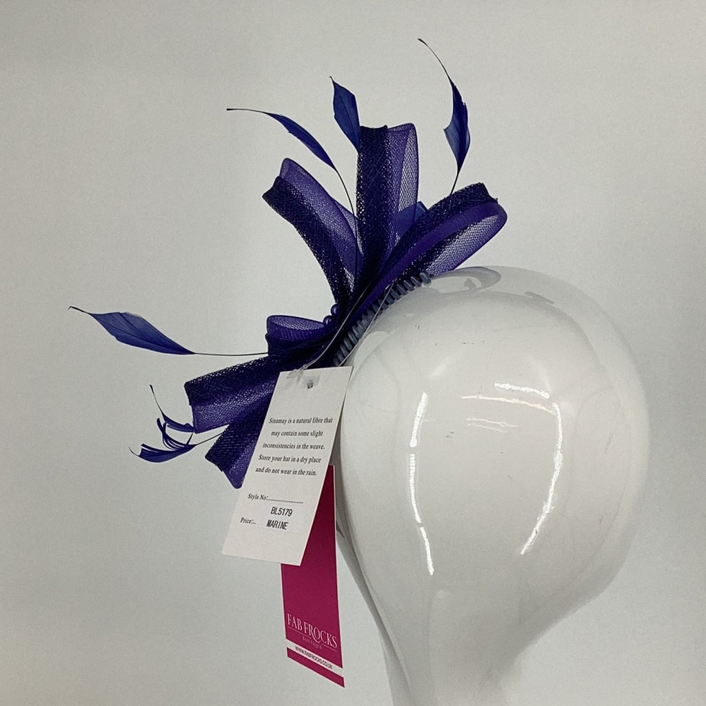 BL5179 Marine Fischer Accessories Fascinator (9) - Fab Frocks