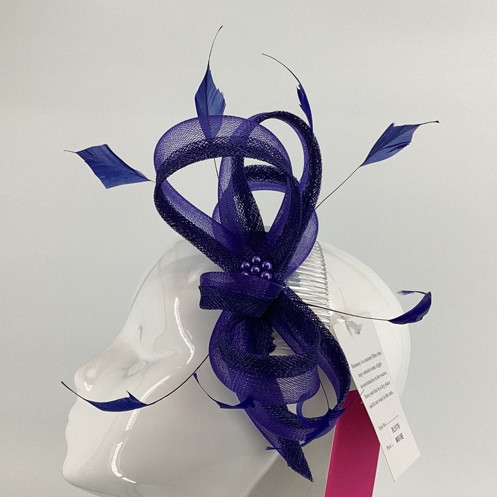 BL5179 Marine Fischer Accessories Fascinator (9) - Fab Frocks