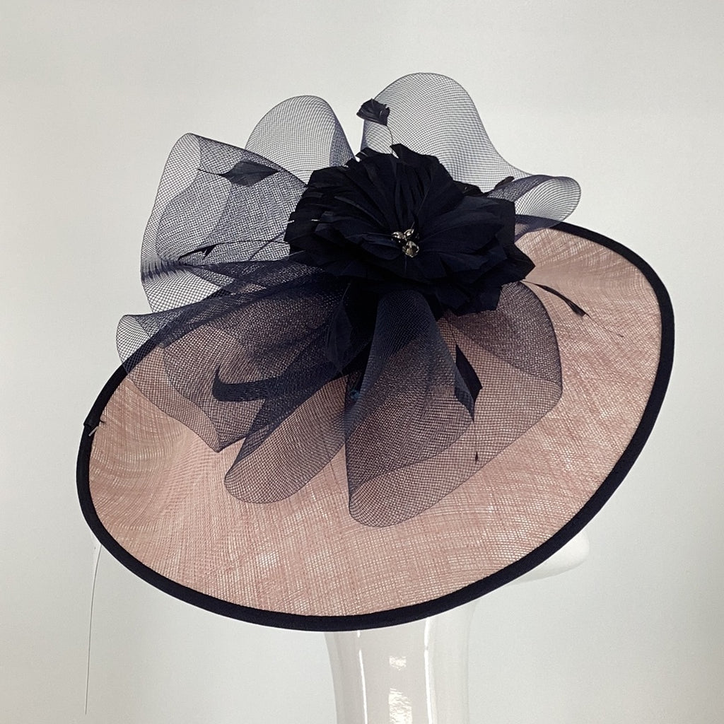 Veromia Occasions 20058 Dusky Pink/Navy Hatinator (X4) - Fab Frocks