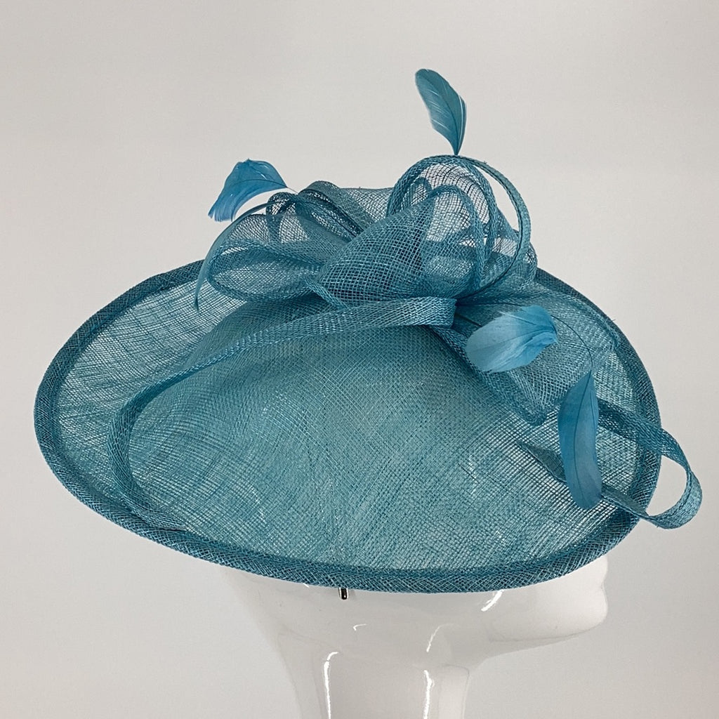 Max & Ellie Ml13-AD1 Turquoise Fascinator (1) - Fab Frocks