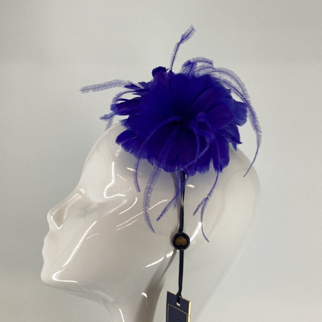 Failsworth 8046 Cobalt Blue Feather Fascinator (21) - Fab Frocks