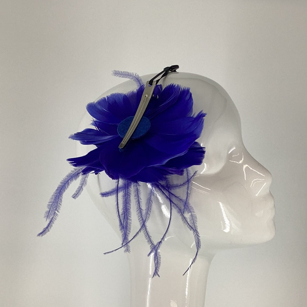 Failsworth 8046 Cobalt Blue Feather Fascinator (21) - Fab Frocks