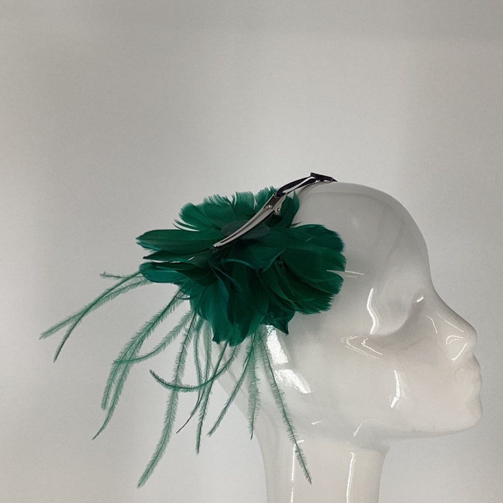 Failsworth 8046 Emerald Green Feather Fascinator (21) - Fab Frocks