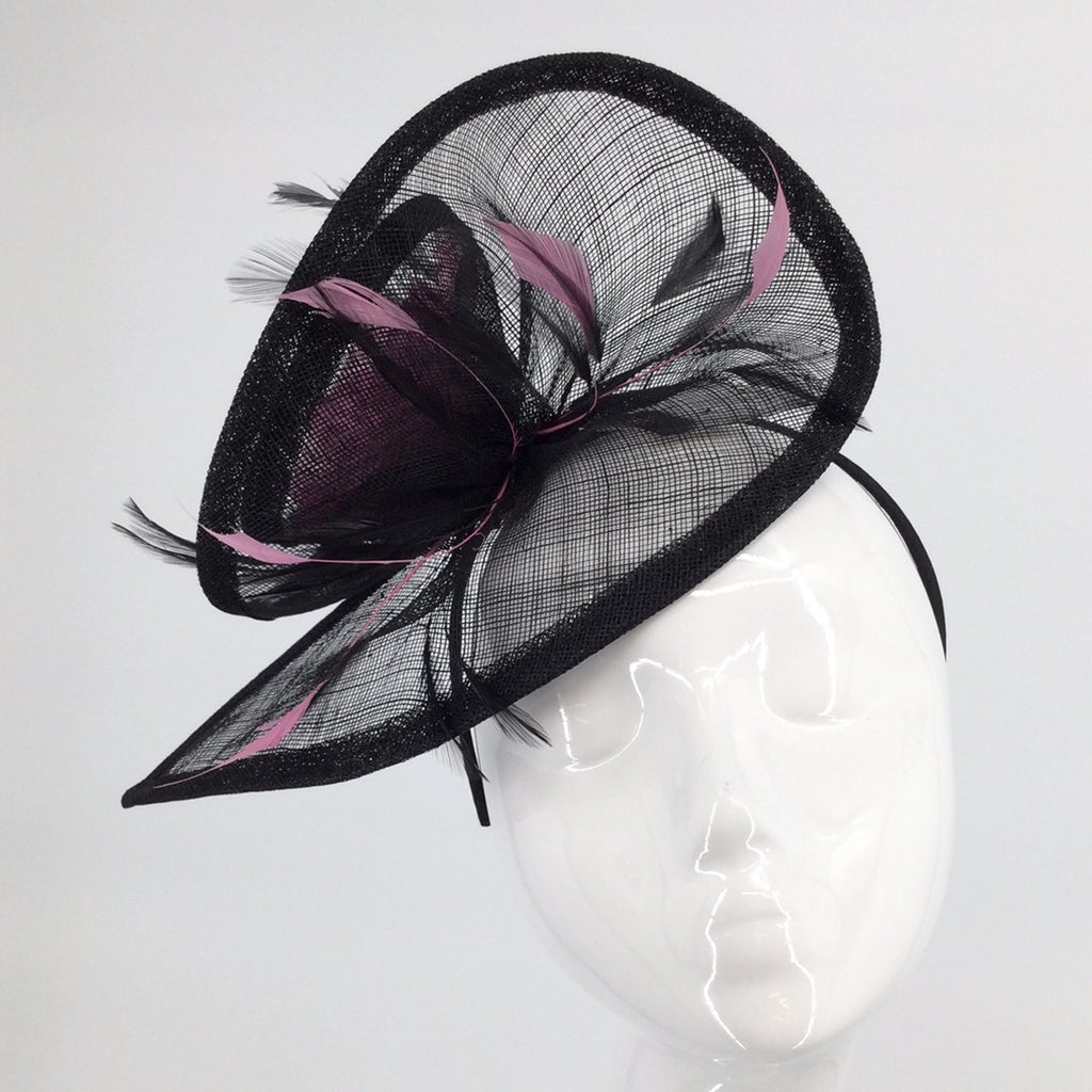 Fischers BL4227 Black Pink Fascinator (9) - Fab Frocks