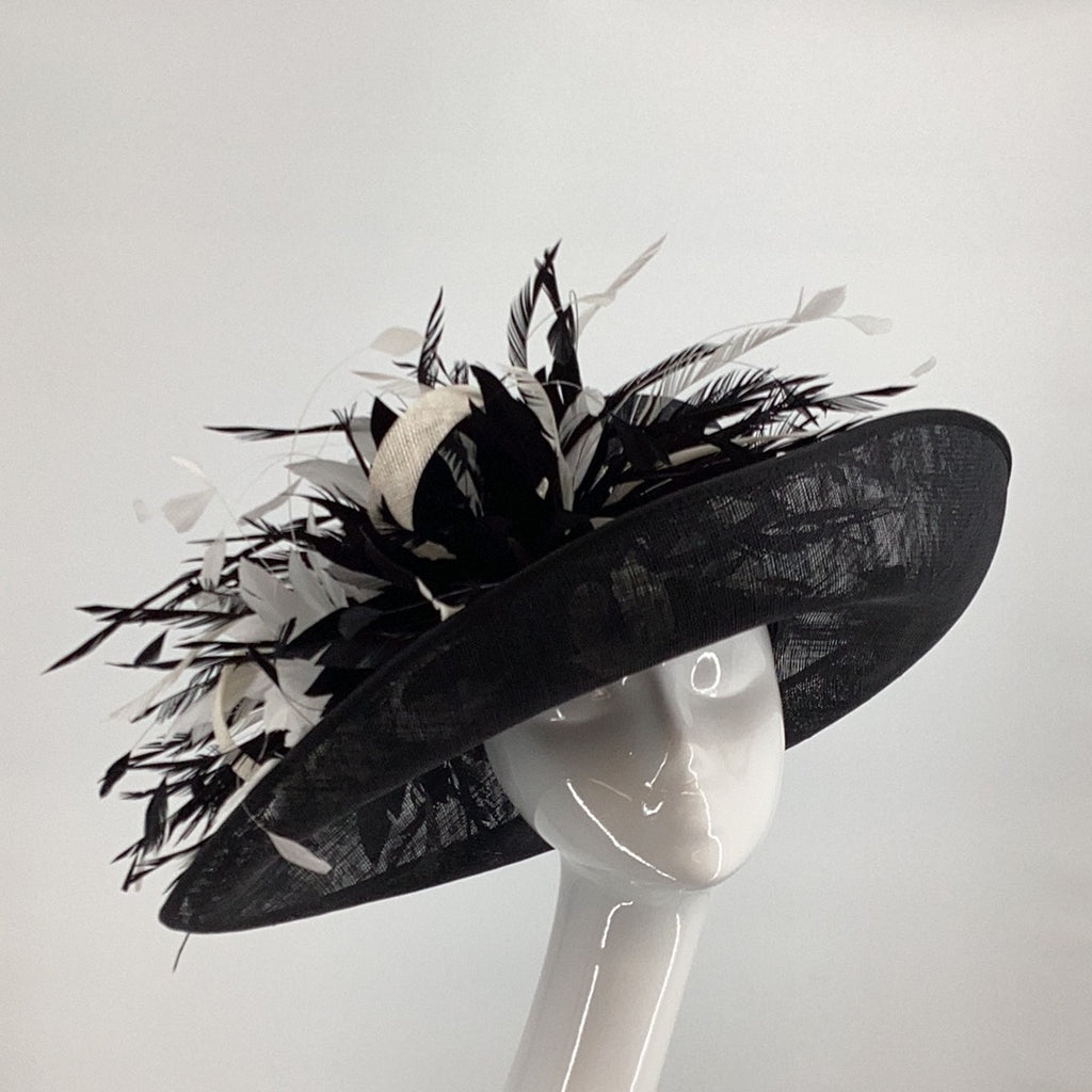 Fab Frocks FF1717 Black & White Hat (15) - Fab Frocks