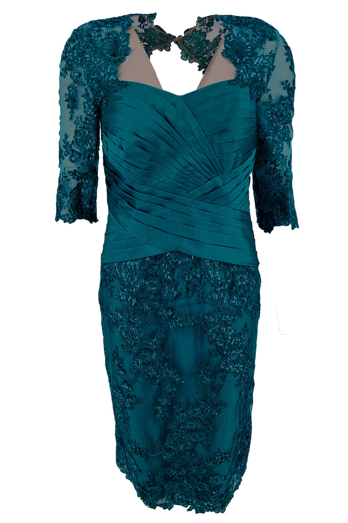 John Charles 26722A Sapphire Blue Dress & Bolero - Fab Frocks Boutique