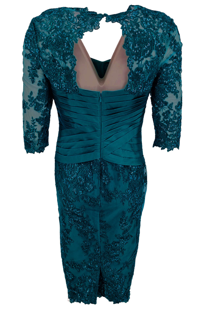 John Charles 26722A Sapphire Blue Dress & Bolero - Fab Frocks Boutique