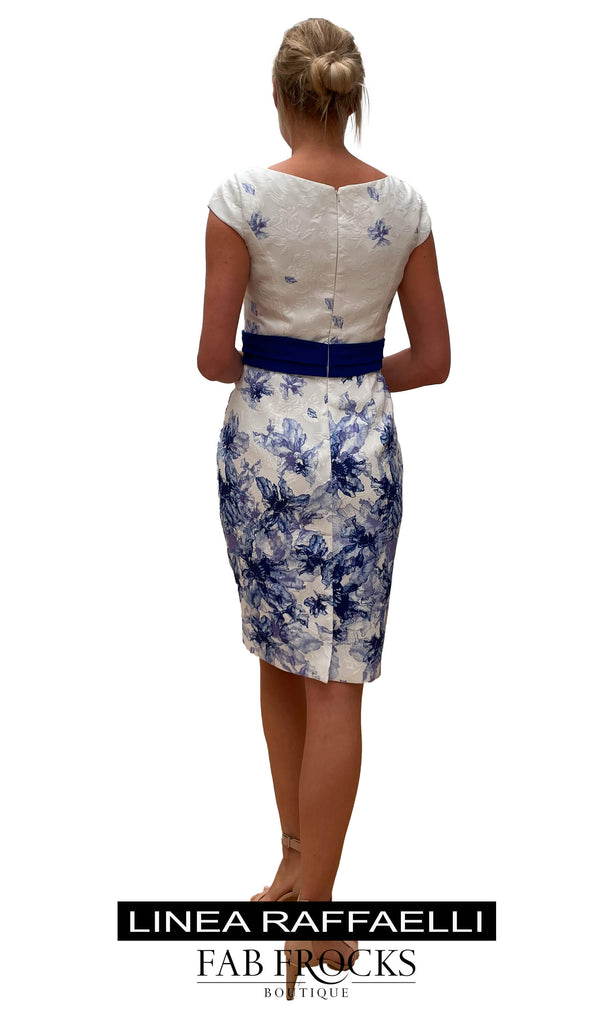 Linea Raffaelli Set 414 201-921-01 Royal Blue Dress & Bolero - Fab Frocks