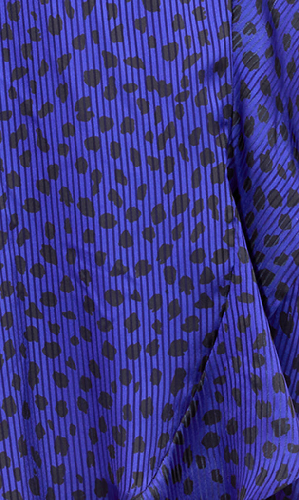 Molly Jo 7845-71142 Purple Polka Dot Wrap Dress With Sleeves - Fab Frocks