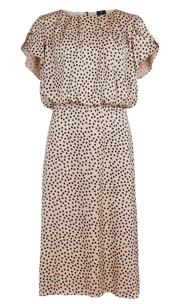 Molly Jo 7846 Mocha Polka Dot Dress - Fab Frocks