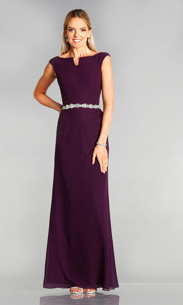 Tiffanys Ivy Plum Purple Evening Dress - Fab Frocks